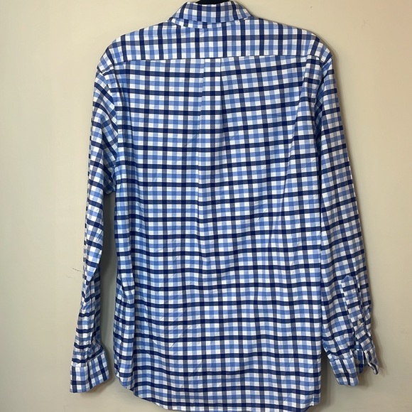 Ralph Lauren Slim Fit Blue & White Checkered Shirt with Brown Pony - Picture 9 of 9